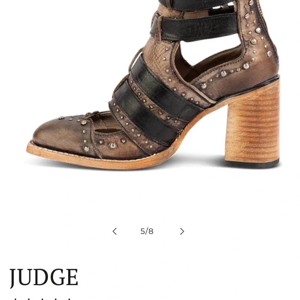 Freebird Black Heeled Boots with Strappy Design - Picture 3 of 9